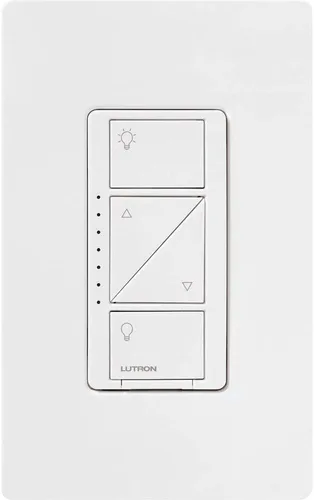 Vista 2 de Lutron Caseta - Interruptor de atenuación inteligente original con placa de pared (requiere Lutron Smart Hub), para luces LED, 150 vatios, un solo