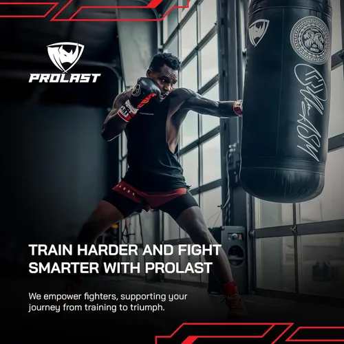 Vista 5 de PROLAST Heavy Punching Kicking Bag for Adults, Boxing, MMA, Martial Arts, Muay Thai, Kickboxing, Strength Training Equipment, 6ft, 150 lbs, Rhino