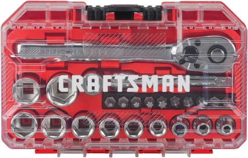 Vista 3 de CRAFTSMAN Juego de zócalos, unidad métrica de 1/4 pulgadas, 24 piezas (CMMT12010LZ)