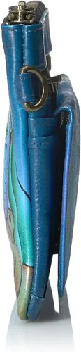 Vista 3 de Anna by Anuschka Cartera organizadora de pulsera de cuero genuino pintada a mano