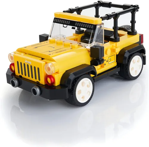 Vista 2 de Block Builder Juego de bloques de construcción de automóviles Jeep Wrangler (242 piezas) Bloques de construcción de coches de carreras para niños