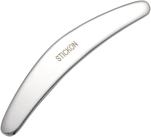 Vista 4 de STICKON Juego de herramientas de raspador muscular de acero inoxidable 2 en 1, herramientas de masaje de raspado Gua Sha, herramienta IASTM