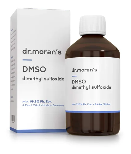 DMSO Grado Farmacéutico 99.9% Ph. EUR. 8.45 fl oz - 250ml | DMSO Líquido Puro en Botella de Vidrio Ámbar | Sin Diluir y Sin Olor | Fabricado en