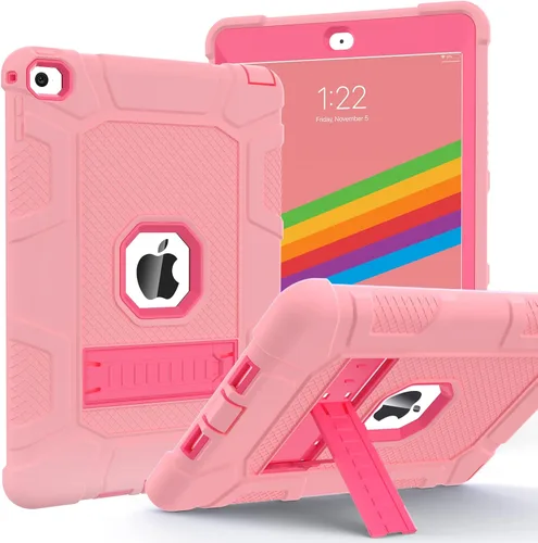 Vista 8 de TIMISM Funda para iPad Air 2, grado militar a prueba de golpes y a prueba de golpes con soporte Funda protectora resistente de 3 capas para iPad