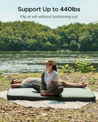 Vista 9 de Acacia 4" Thick Self Inflating Sleeping Pad with Foam, Innovative Y-Shaped Telescopic Structure, Ultraportable Camping Air Mattress with Pump Sack