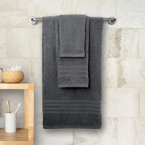 Vista 6 de White Classic Juego de 12 toallas Tower de baño y mano, 100% algodón, suave y afelpado, altamente absorbente, secado rápido, decoración de baño