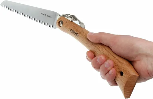Vista 14 de Opinel Sierra plegable - Sierra plegable de acero al carbono para jardinería y campamento con mango de madera de haya