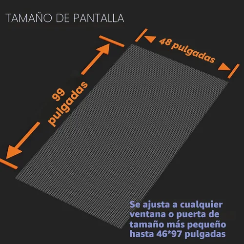 Vista 3 de MAGZO - Reemplazo de pantalla de ventana, 36" de ancho x 90" de largo, pantalla resistente para ventanas y puerta ajustable, pantalla enrollable