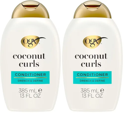 Vista 9 de OGX Quenching + Coconut Curls - Acondicionador que define rizos, acondicionador nutritivo para cabello rizado con aceite de coco/cítricos y miel