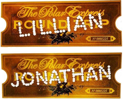 Vista 2 de Personalized Round Trip Polar Exp Replica Ticket