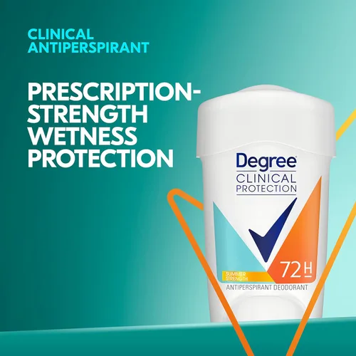 Vista 8 de Degree desodorante y antitranspirante con protección clínica, para ducha de 1.7oz, 1.7 onza