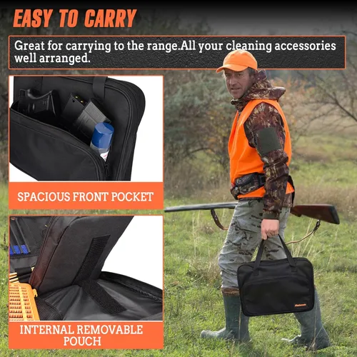 Vista 5 de Raiseek Kit de limpieza universal de pistola de limpieza de pistola, kit de limpieza de pistola de rifle para todas las pistolas con cepillos