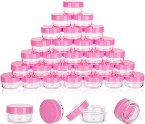 Vista 44 de Envases de muestra de 5 gramos con tapas, 25 unidades Envases de muestra de 5 ml, envases cosméticos vacíos con tapas, envases de viaje pequeños