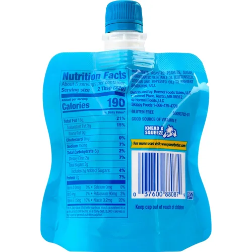 Vista 2 de SKIPPY Squeeze - Mantequilla de maní cremosa, 6 onzas (paquete de 6)