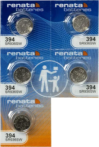 Vista 9 de Renata 394 SR936SW Baterías – 1.55 V Óxido de Plata 394 Batería de reloj (2 unidades)