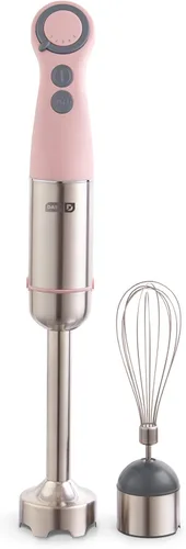 Vista 6 de Dash Chef Series - Batidora de mano de inmersión de 5 velocidades con cuchillas de acero inoxidable, accesorio para batidora y guía de recetas