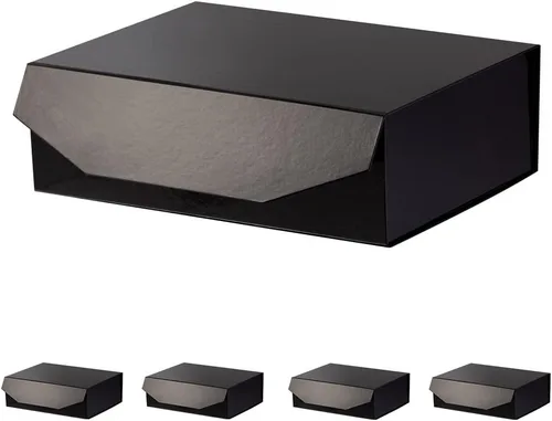 Vista 17 de 5 cajas de regalo rosa con cinta de 9.5 x 7 x 4 pulgadas, caja de regalo resistente con tapa para embalaje de regalo, cajas de almacenamiento