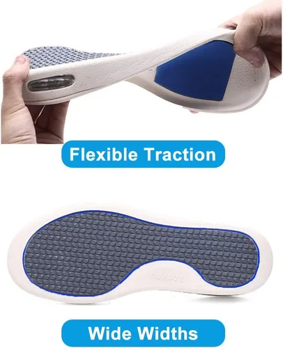 Vista 6 de Zapatos diabéticos probados para aliviar el dolor de pies para mujer, con soporte de arco, plantilla de espuma viscoelástica, ancho ancho
