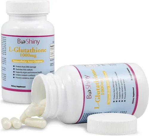 Vista 5 de Glutathione, pastillas para blanquear la piel (0.035 onzas) L-antioxidante glutatión para mantener el hígado saludable y desintoxicar para ayudar a