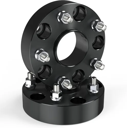 Vista 3 de Espaciadores de rueda de 5 x 5 de 0.197 x 5.000 in, grosor de 1.5 pulgadas, orificio de cubo de 5 lengüetas de 2.815 in, pernos de 1/2 pulgadas x 20