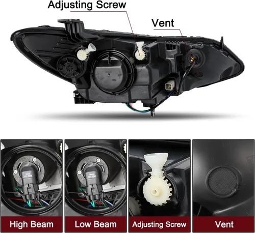 Vista 12 de JSBOYAT Compatible con el conjunto de faros delanteros Chevy Cruze 2016-2019 de repuesto, halógeno, no proyector, faro delantero estilo OE, lado