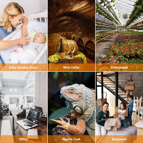 Vista 8 de Termómetro para interior y higrómetro de la marca Temtop, monitor digital de precisión de temperatura/humedad con imán y adhesivo de 3M, fecha