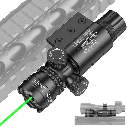 CVLIFE Laser Sight for Rifle with Picatinny/M-lok Rail Mount, Green Laser for Guns, Low-Profile Laser Sight with Pressure Switch