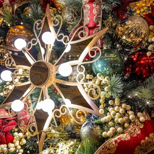 Vista 3 de Emopeak Esferas de Navidad grandes de 4 pulgadas, adornos de decoración de árbol de Navidad, bolas colgantes inastillables para vacaciones, bodas