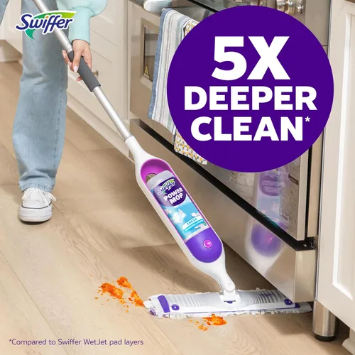 Vista 8 de Swiffer PowerMop - Recambios de almohadilla de trapeador multisuperficie para limpieza de pisos, 11