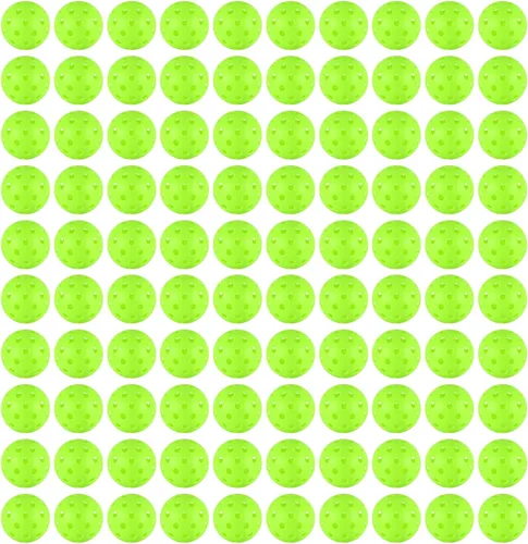 4/6/12/20/50/100 bolas de pickleball, bolas de pickleball de 40 agujeros para exteriores, juego de bolas de pepinillo espaciadas de precisión de Wiseek