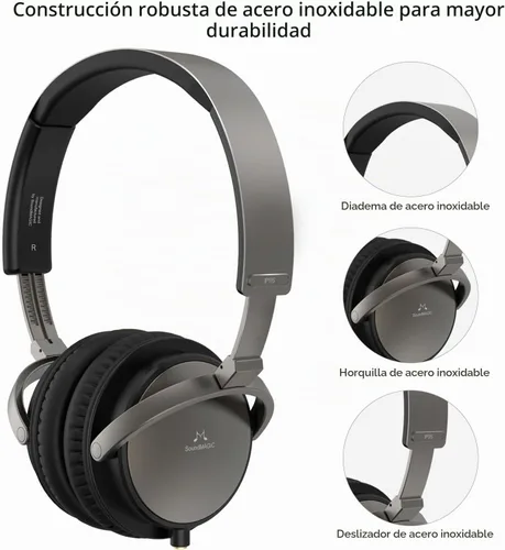 Vista 7 de SoundMAGIC Auriculares con cable en la oreja P55, HiFi, cable desmontable