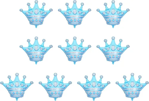Vista 5 de 10 globos de corona de papel de aluminio grandes de 30 pulgadas, globos de corona de helio para decoraciones de cumpleaños, bodas y fiestas (negro)