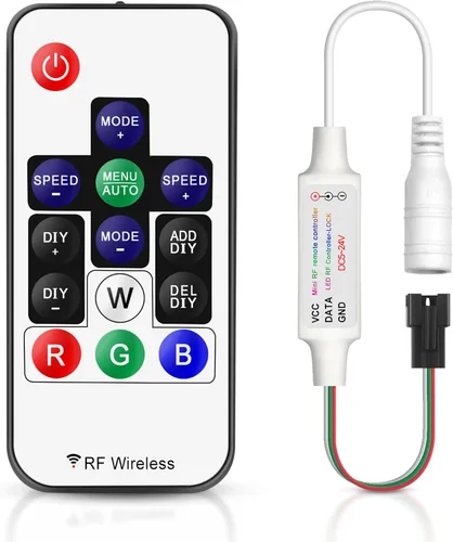Controlador inalámbrico de 14 teclas RF RGB DIY LED, control