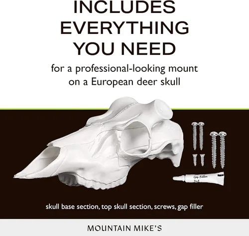 Vista 4 de Mountain Mike's Reproductions Skull Master - Kit de montaje universal de cuernos - Kit de montaje de estilo europeo para cuernos - Se adapta a