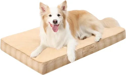 Vista 7 de MIHIKK Cama ortopédica lavable para perros pequeños, S Cama impermeable para mascotas con espuma estilo caja de huevos de fuerte soporte, funda
