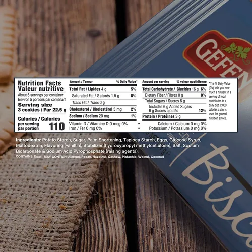 Vista 2 de Gefen Galletas de té de vainilla sin gluten, 4.2 onzas (paquete de 3) Galletas de té sociales Kosher para Pascua