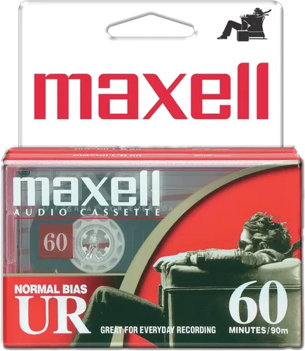 Maxell 109024 Capacidad de almacenamiento de 60 minutos Tipo sesgo normal Paquetes planos Paquete de 2 casetes