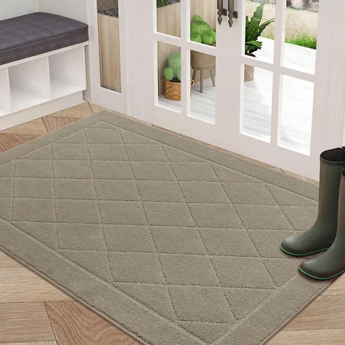 Vista 36 de BEQHAUSE Tapete Atrapa Suciedad para Puerta de 20" x 32", Tapete Antideslizante para Entrada Lavable, Tapete para Puerta para Perros Resistente a