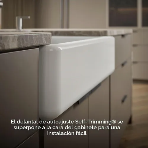 Vista 9 de KOHLER haven Smart Divide, fregadero de cocina recorte inteligente, montaje inferior, reborde delantero, doble con reborde alto 35-1/2 pulgadas x