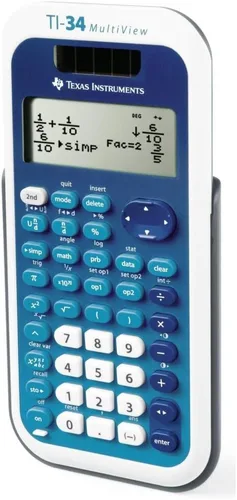 Vista 2 de Texas Instruments, Inc TI34MV Calculadora científica, 4 líneas, PWR dual, 3-1/5 pulgadas x 6-1/10 pulgadas x 3/4 pulgadas, BE
