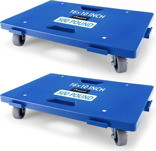 Vista 10 de Nellyke Dolly para muebles, paquete de 2 ruedas grandes y planas, 4 ruedas, resistente, capacidad de 880 libras con cuerda de 120 pulgadas, ruedas
