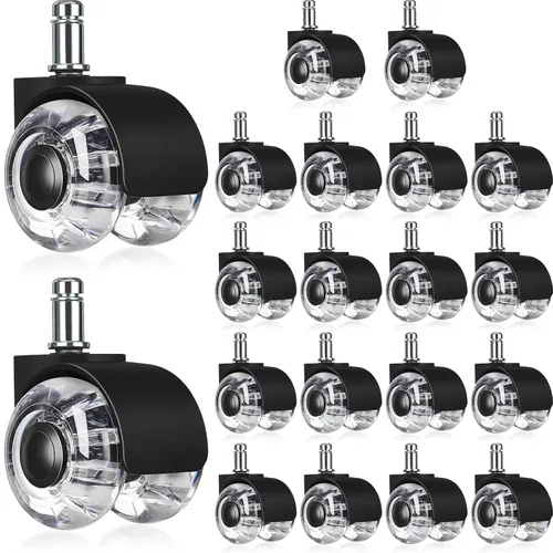 BBTO 20 ruedas de repuesto para sillas de oficina, ruedas giratorias de 2 pulgadas, ruedas giratorias resistentes para sillas de escritorio, ruedas