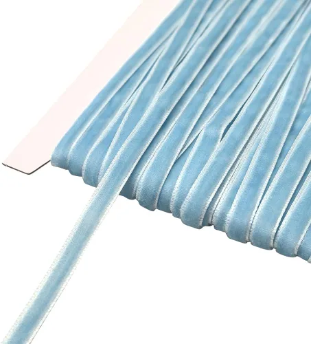 Vista 86 de Chenkou Craft Cinta de Terciopelo Beige 25 Yardas 1/4" Lotes a Granel (Beige, 1/4"(6mm))