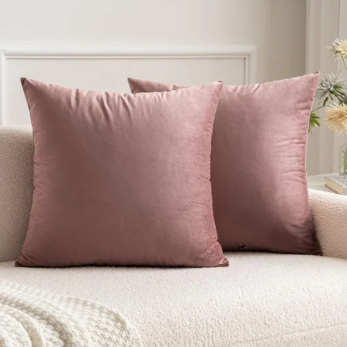 Vista 15 de MIULEE Paquete de 2 fundas de almohada de terciopelo decorativas rectangulares lumbares, fundas de cojín suaves sólidas para sofá, sofá, dormitorio