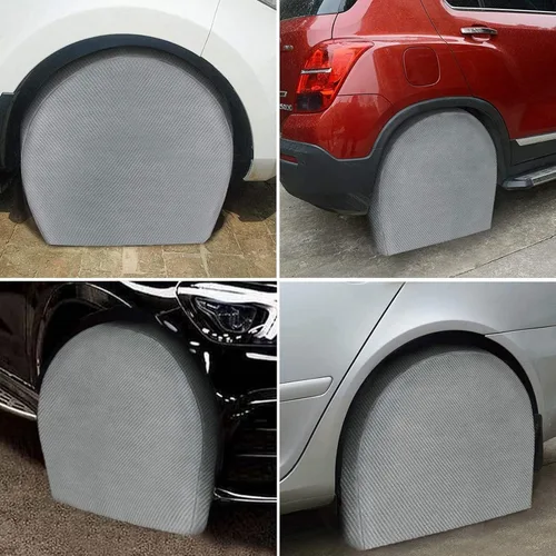 Vista 7 de Juego de 4 fundas para llantas de caravana, no tejidas, impermeables, con revestimiento UV, protectores de neumáticos de ajuste universal