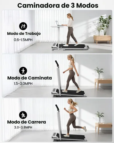 Vista 8 de Yagud Walking Pad, Walking Pad Treadmill for Home Office, Portable Under Desk Treadmill with Remote Control and LED Display, Walking Jogging Running