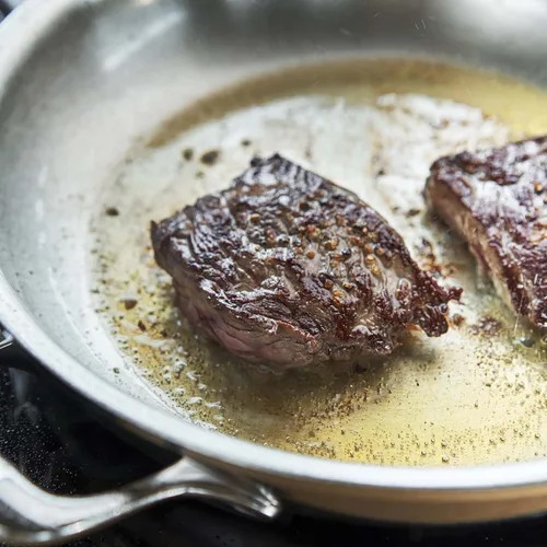 Vista 4 de Demeyere Atlantis Proline - Sartén de acero inoxidable de 11 pulgadas con mango auxiliar