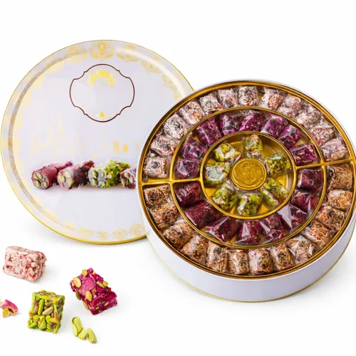 Vista 10 de Zaitoune Turkish Delight Mix - 9 onzas Revestimientos de lujo de granada, pistacho, coco, kataifi y rosa Auténtico surtido de dulces Lokum