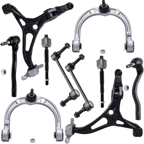 Vista 150 de Detroit Axle - Kit de suspensión de 10 piezas para Nissan Frontier Xterra Pathfinder 2005-2012, 4 brazos de control superiores inferiores