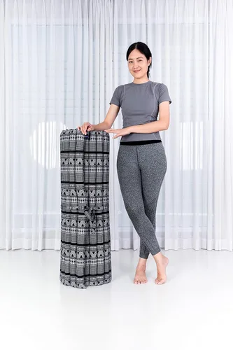 Vista 600 de Leewadee colchón tailandés enrollable para cama de invitados, tapete de yoga, para masaje tailandés, ecológico, orgánico y natural.